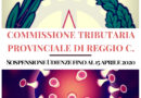 Commissione Tributaria Provinciale Reggio Cal. – Sospensione Udienze fino al 15.04.2020 e rinvio d’ufficio